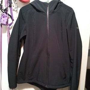 Black soft shell Columbia jacket